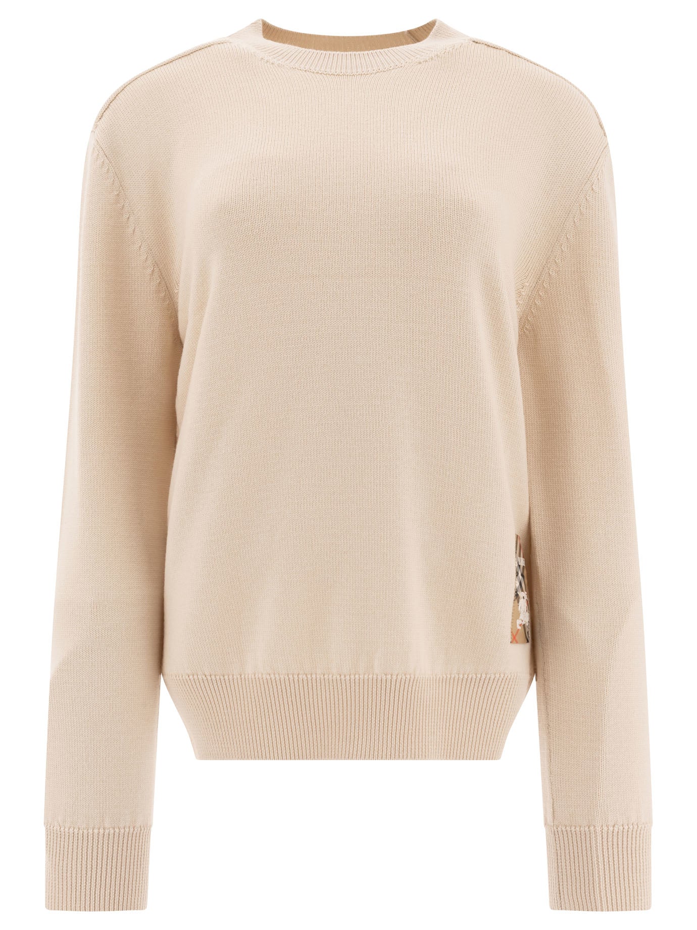 BURBERRY Wool Crew Neck Sweater - Relaxed Fit for Women