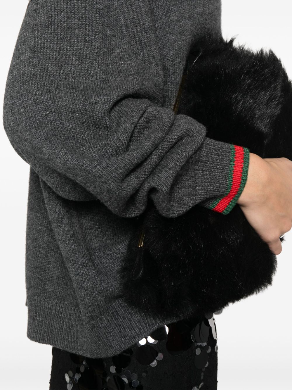 GUCCI Signature Web-Stripe Wool-Cashmere Blend Sweater