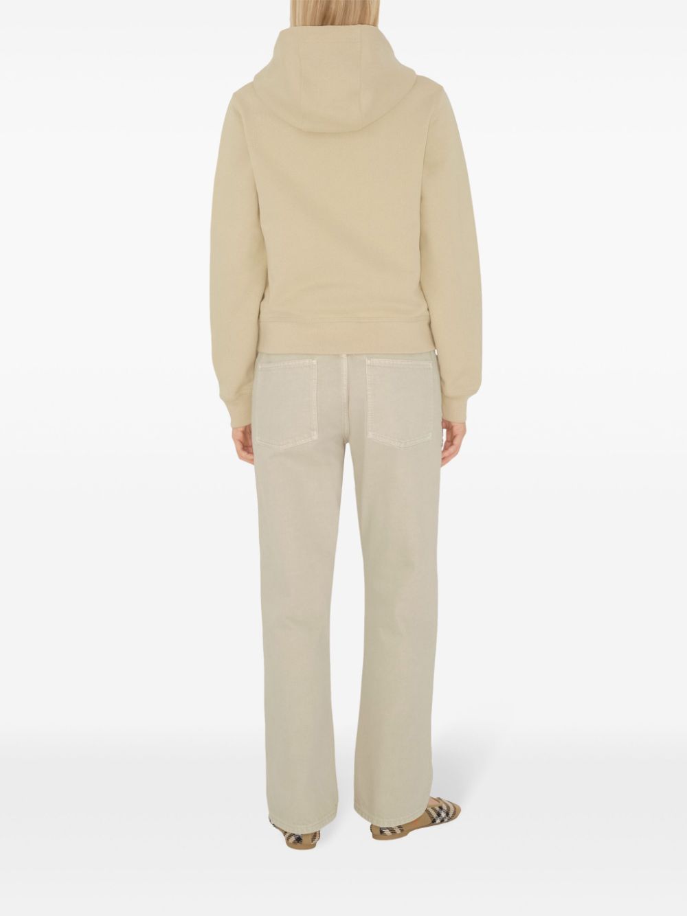 BURBERRY Cozy 100% Cotton Sweater with Vintage Check Logo Patch