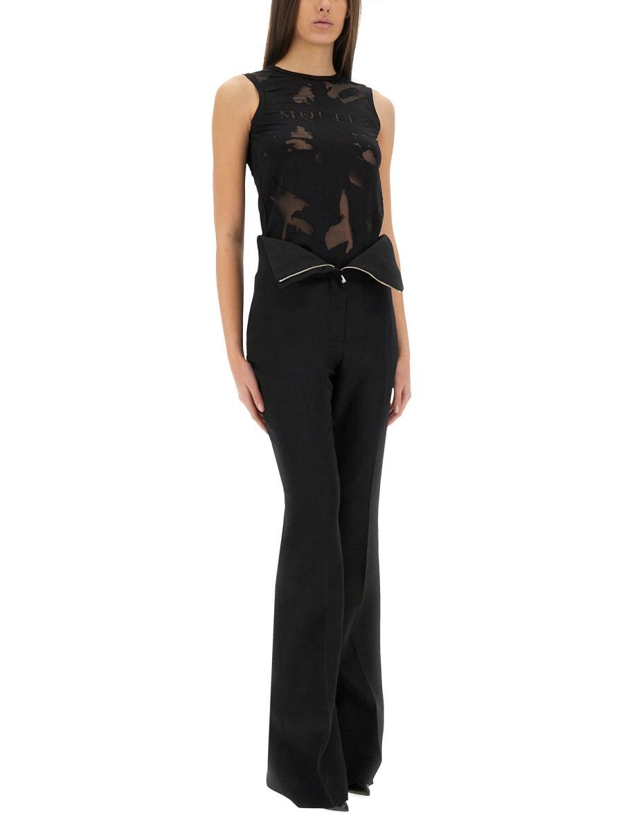 ALEXANDER MCQUEEN Tailored Pants with Waist Lapels - Size 40