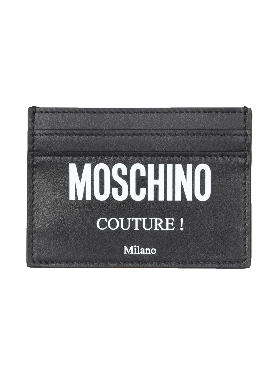 MOSCHINO COUTURE Couture Card Holder with Logo - Mini Design