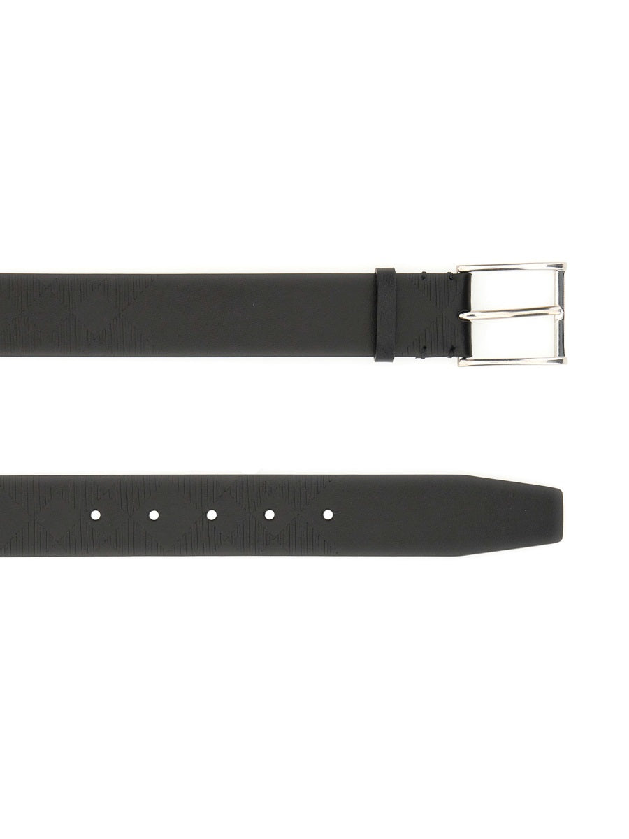 BURBERRY 100% Leather Grain Men's Belt - FW25 Collection