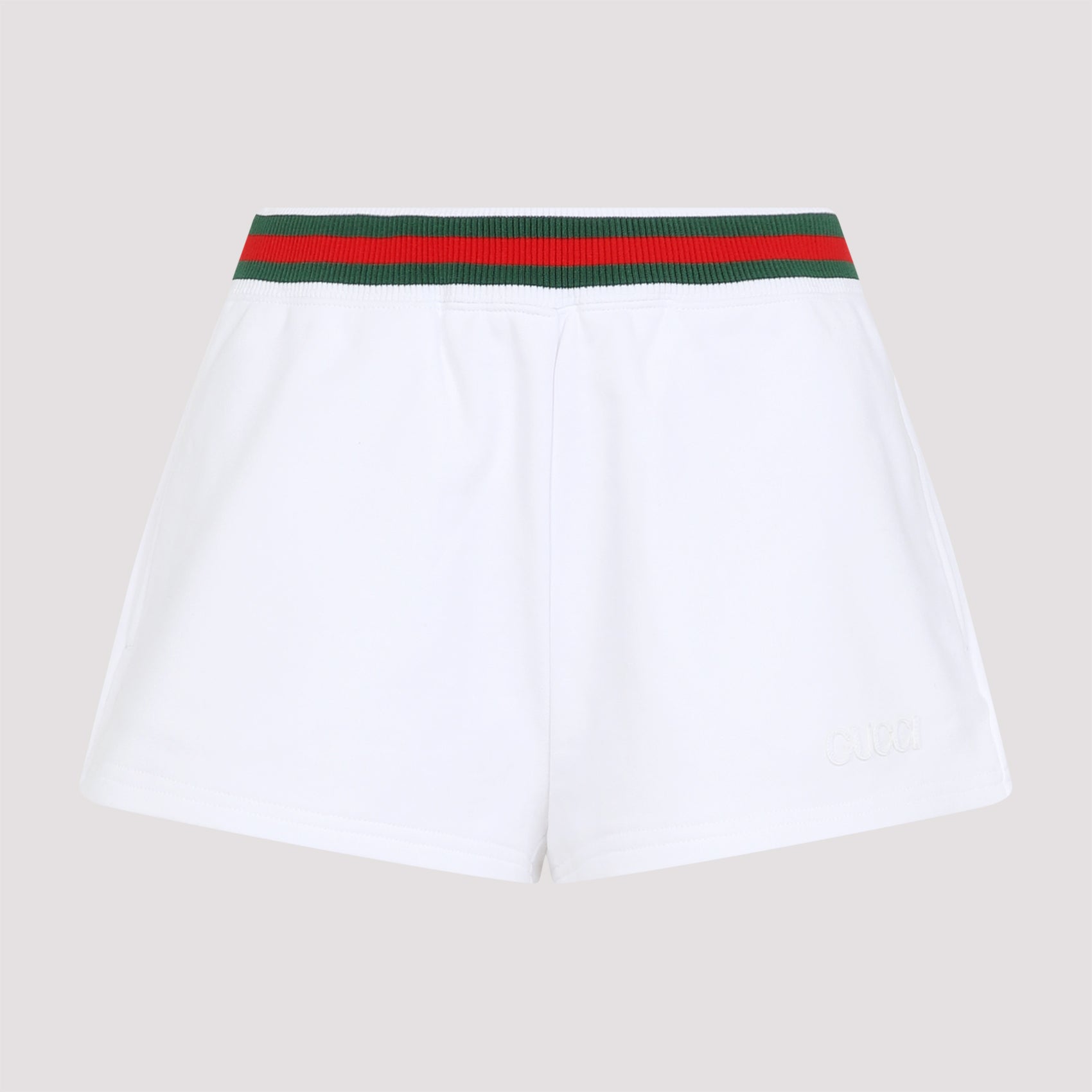 GUCCI Cotton Mini Shorts with Web Detail