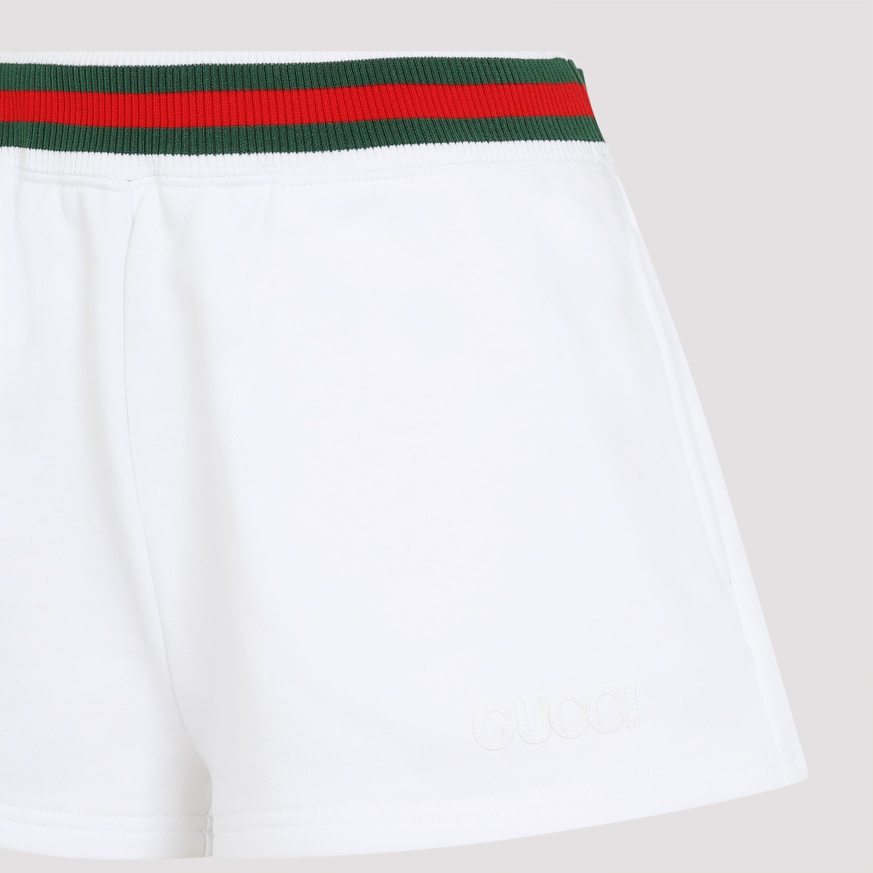 GUCCI Cotton Mini Shorts with Web Detail