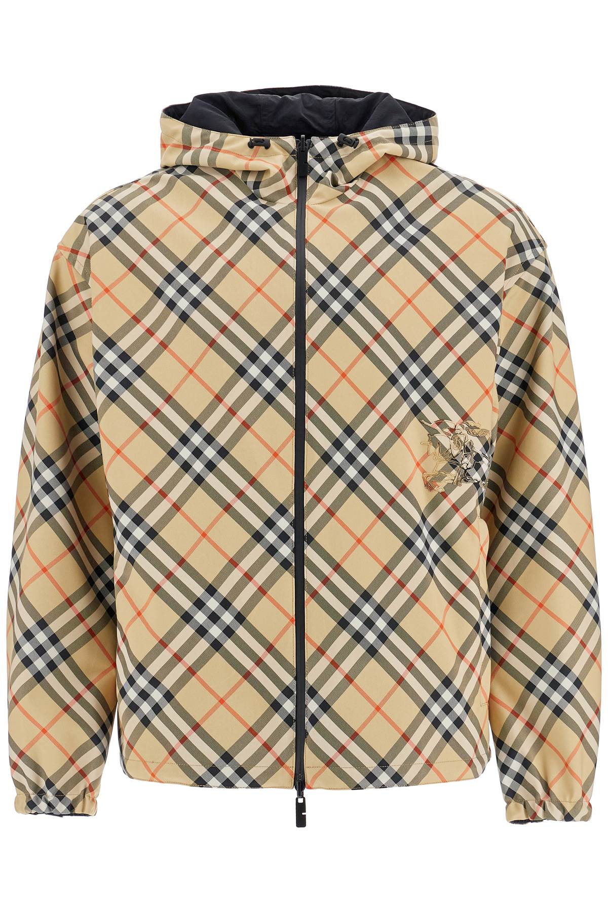 BURBERRY Check Motif Hooded Jacket for Men - SS25 Collection