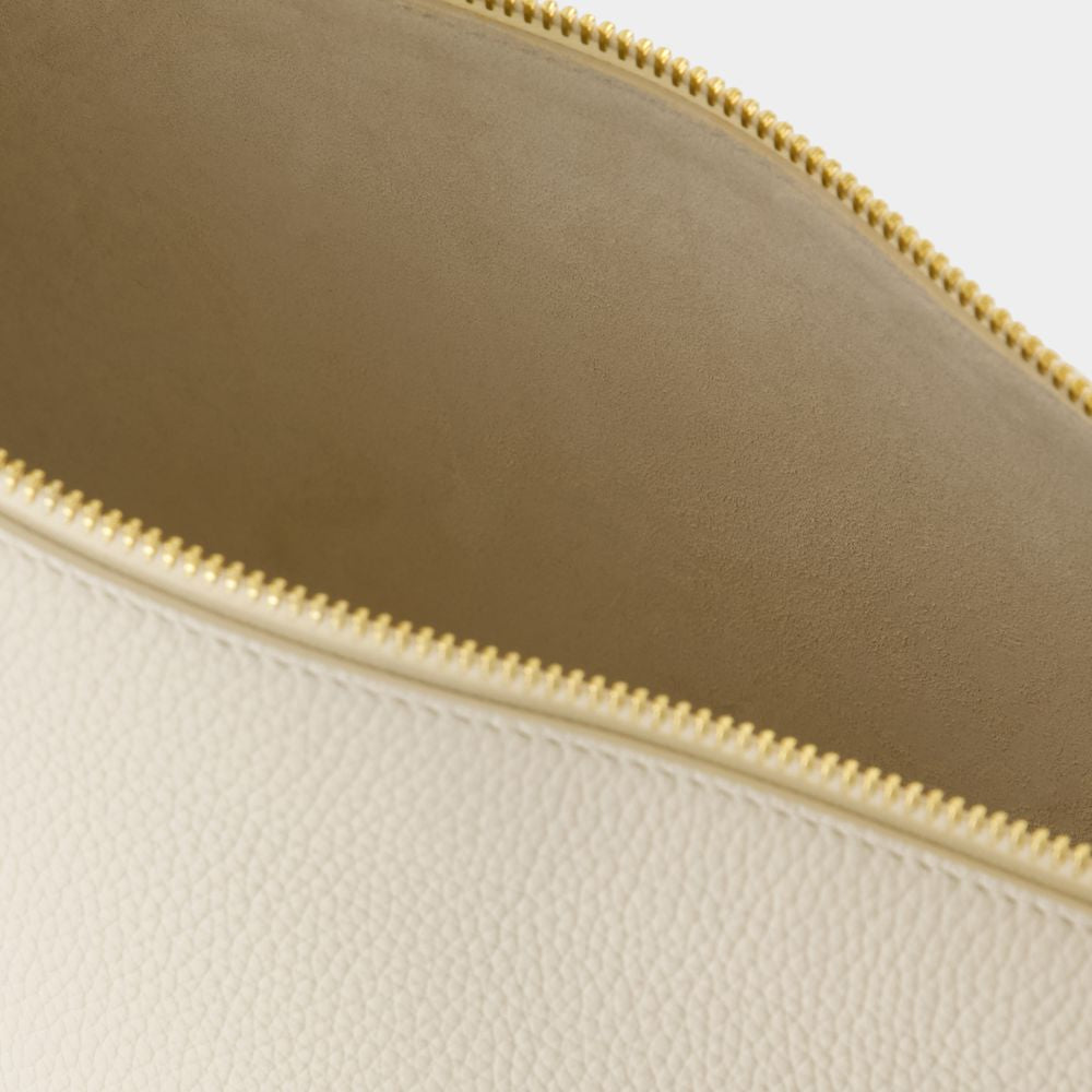 BURBERRY Leather Knight Arc Handbag