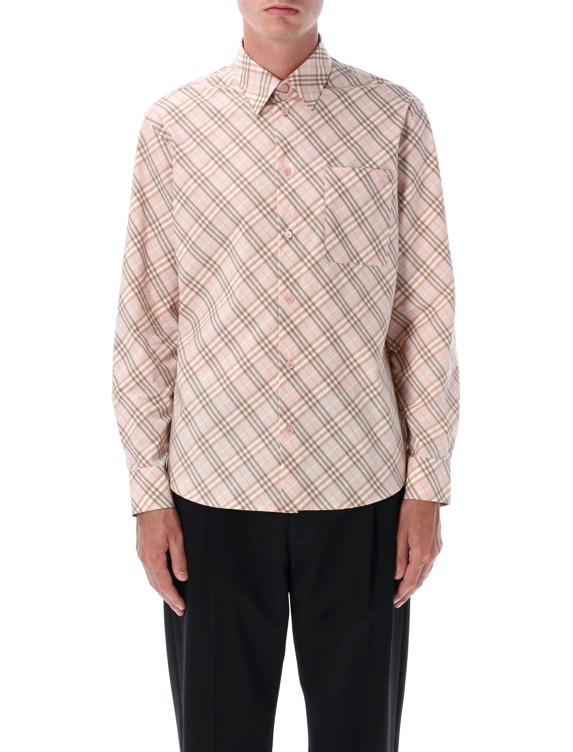 BURBERRY Mini Floss Check Button-Up Shirt for Men