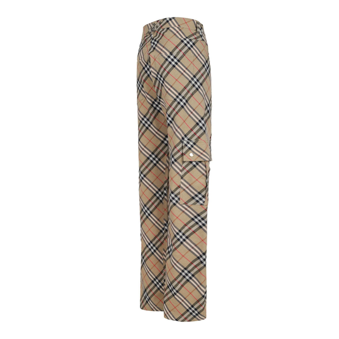 BURBERRY Pasture Check Linen Trousers for Women