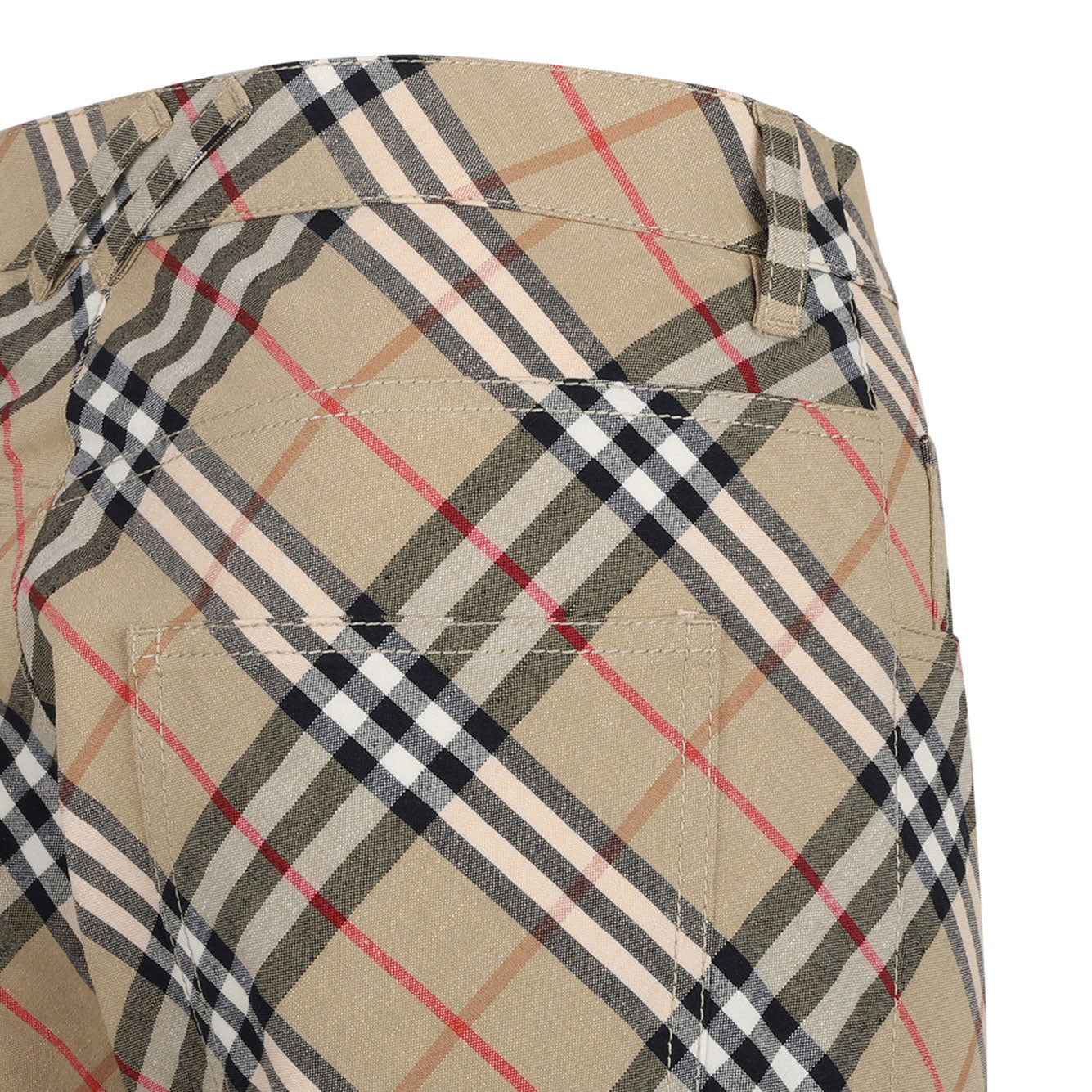 BURBERRY Pasture Check Linen Trousers for Women