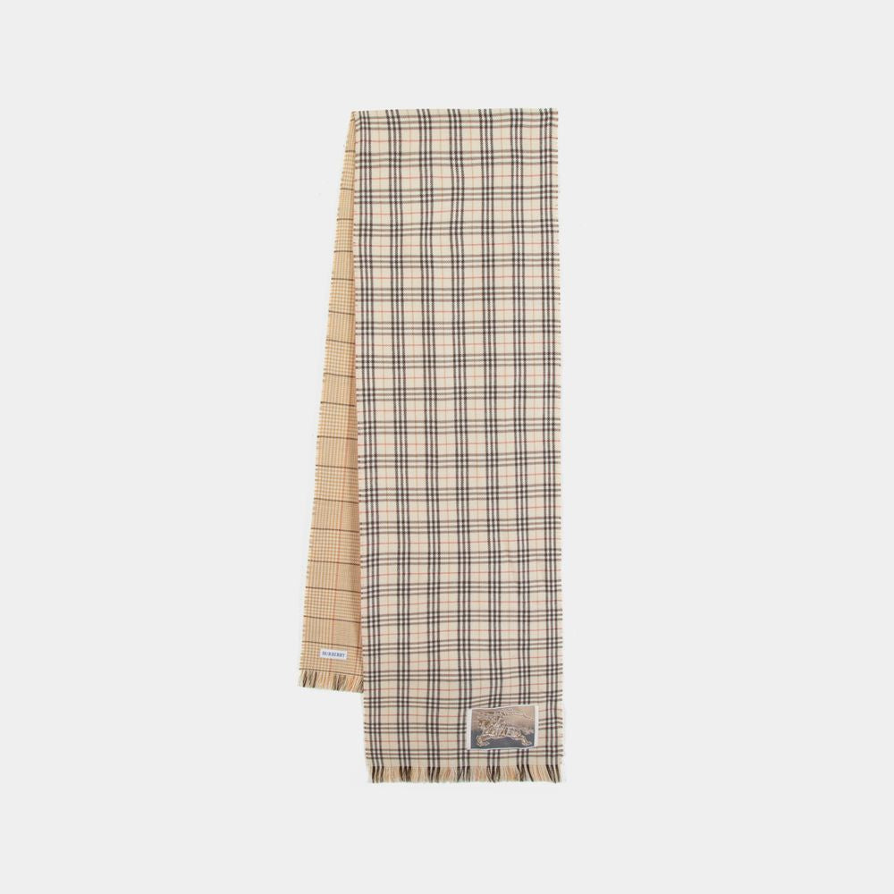 BURBERRY Reversible Tiny Check Mini Scarf