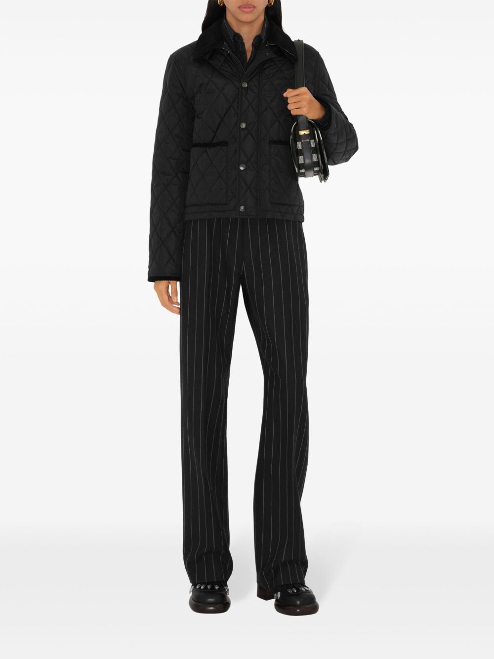 BURBERRY Textured Finish Diamond Quilted Women's Jacket - SS25