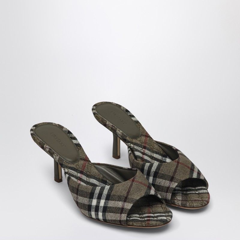 BURBERRY Elegant Check Pattern Flats with Stiletto Heel for Women
