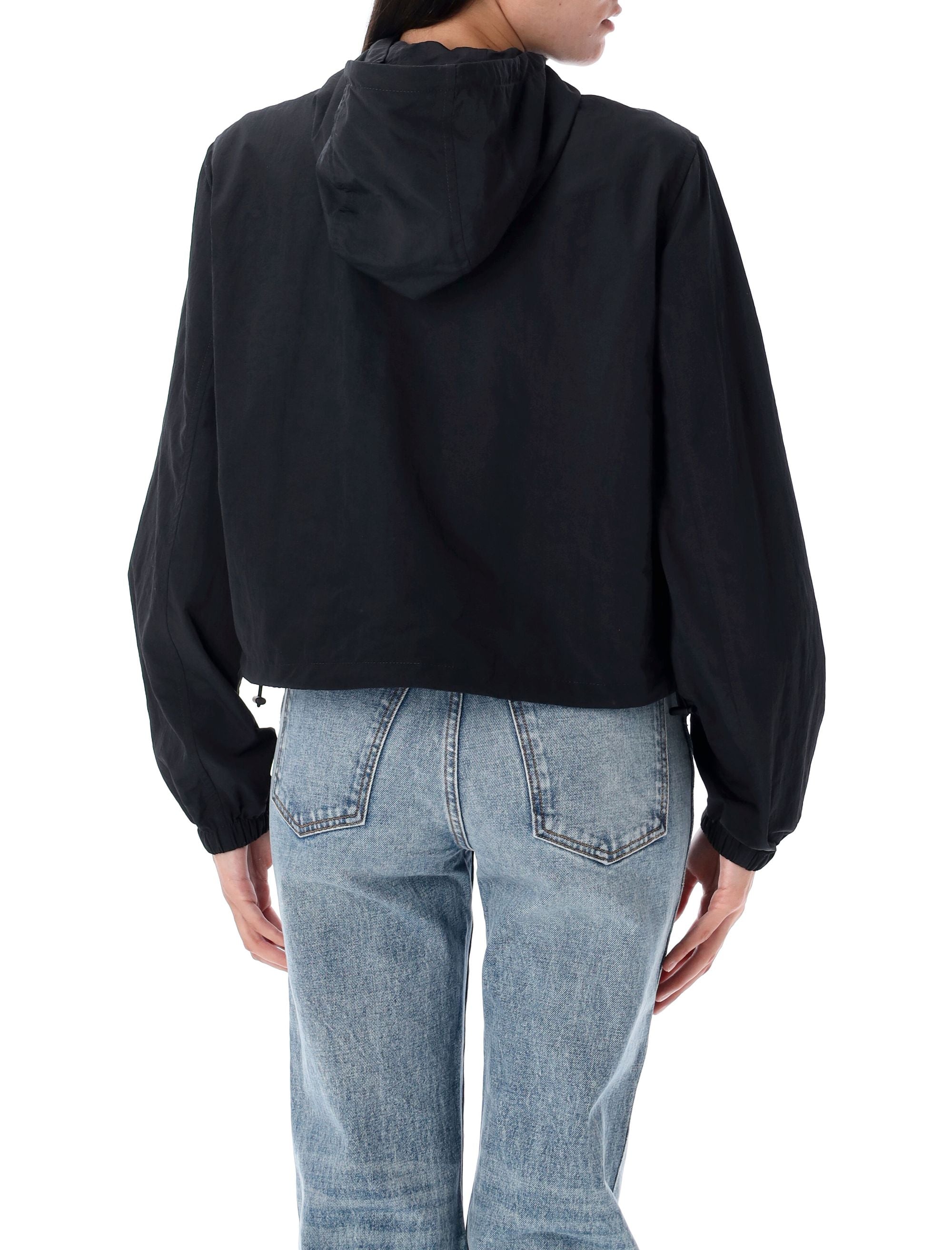 BURBERRY Cropped Nylon Hooded Jacket - Women's Mini Fashion Statement