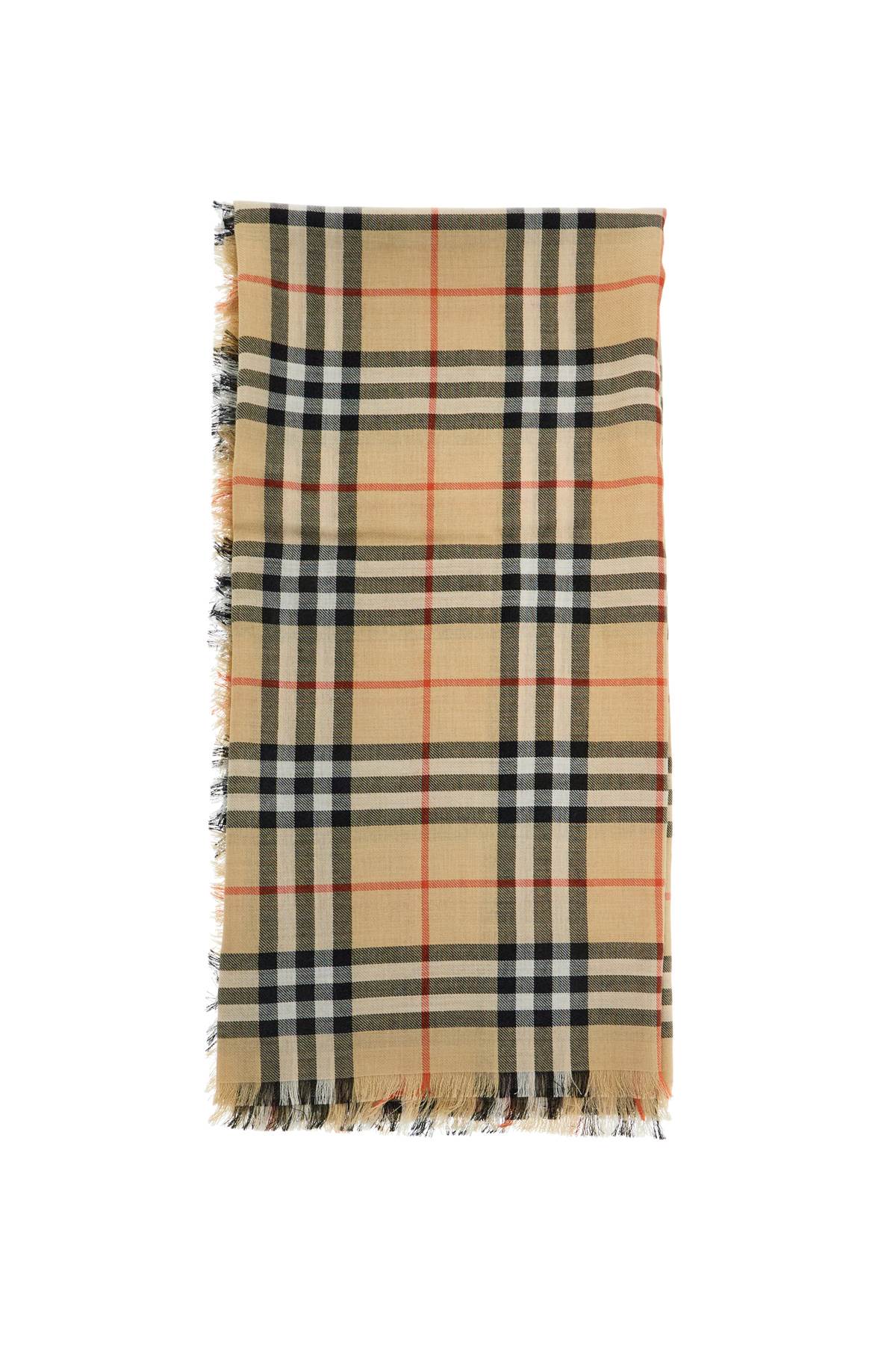 BURBERRY Embroidered Cashmere Blend Scarf