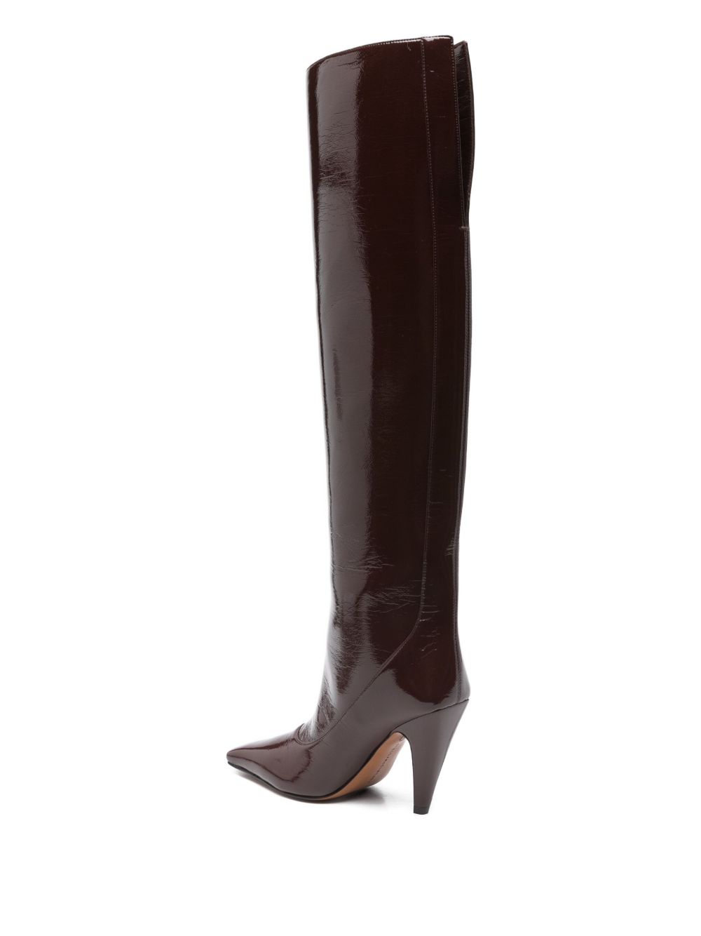 STELLA MCCARTNEY Elegant Patent Leather High Heel Boots for Women