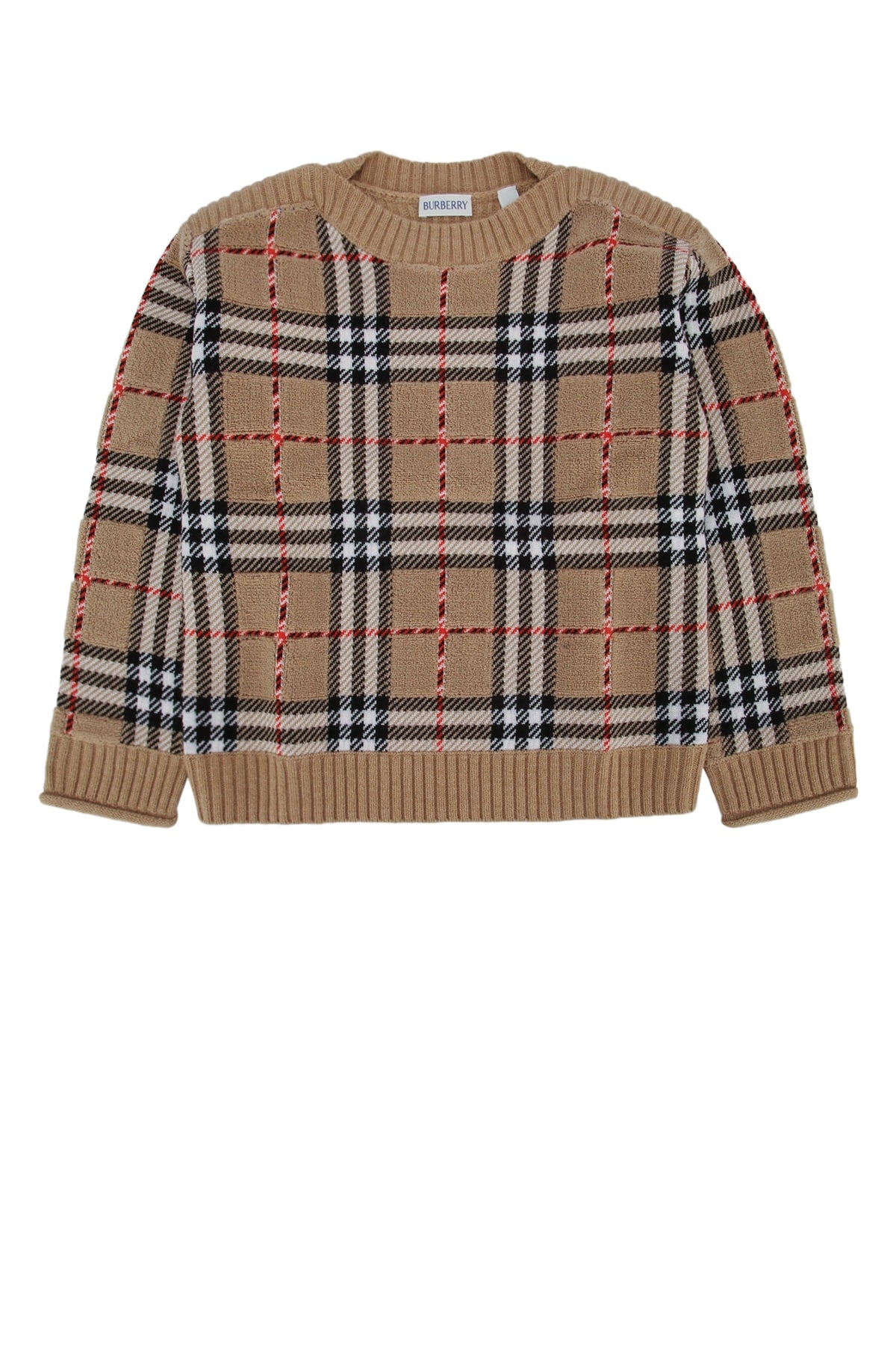 BURBERRY KIDS Kids' KB5 Patrick Check Knitwear - Perfect for Autumn Adventures