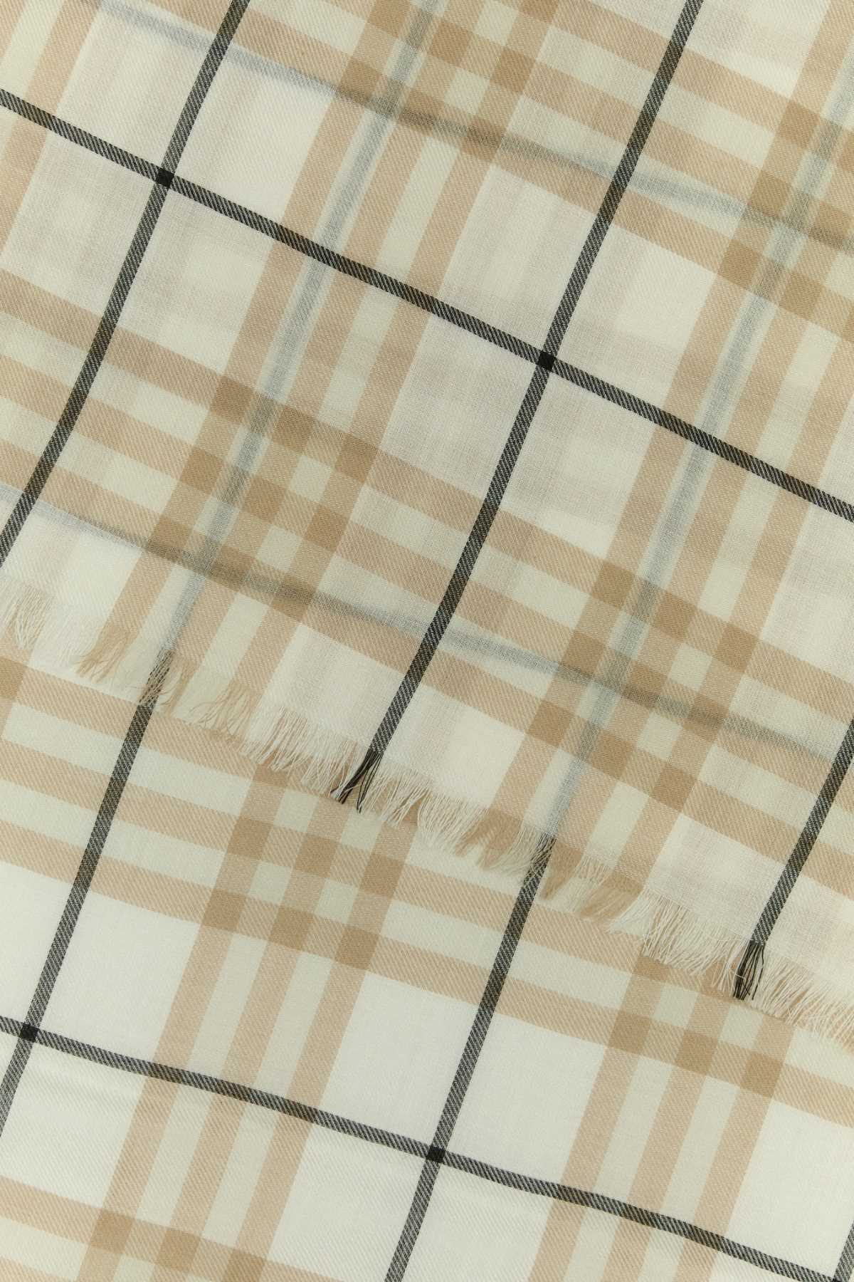 BURBERRY Embroidered Cashmere Blend Scarf