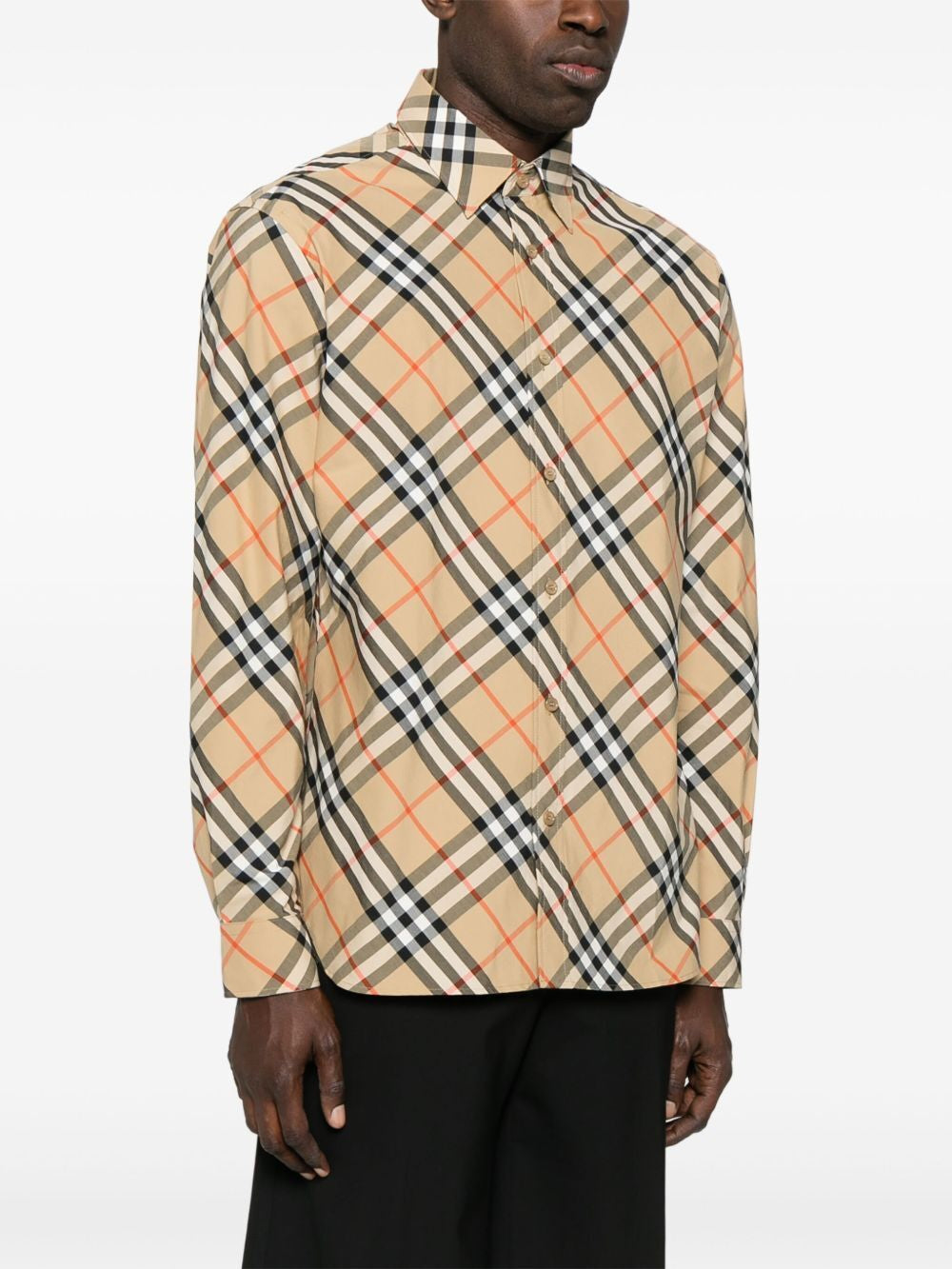 BURBERRY Regular Fit Check Cotton Shirt