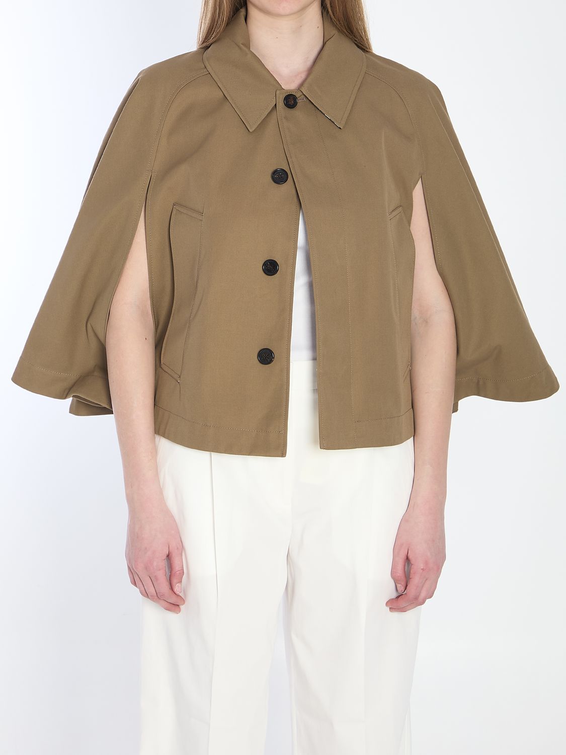 BURBERRY Cropped Water-Repellent Cape for Women