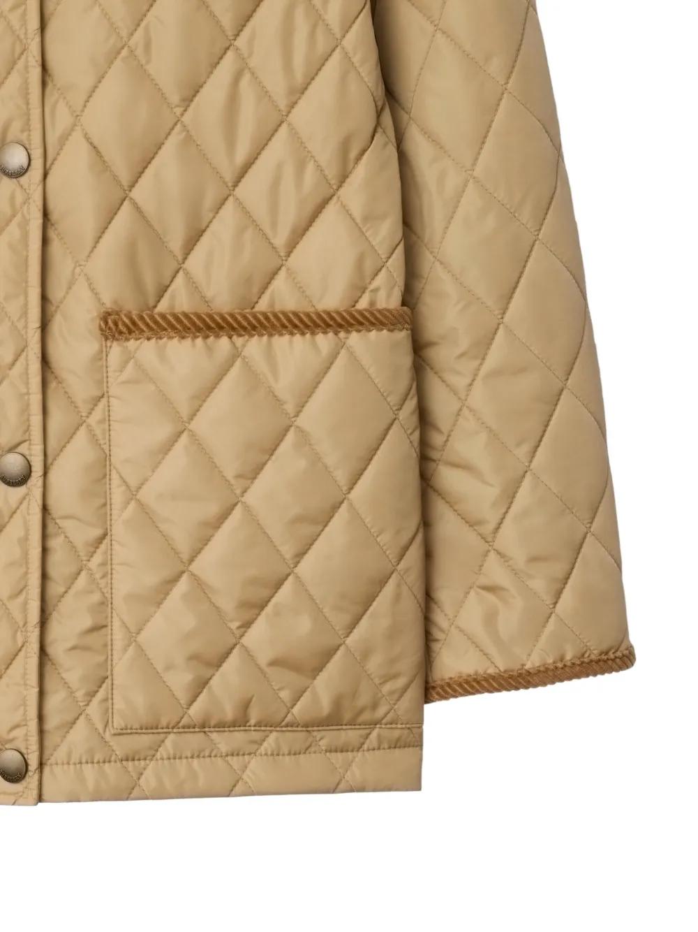 BURBERRY Women’s Quilted Nylon Barn Jacket - Regular Fit Size S