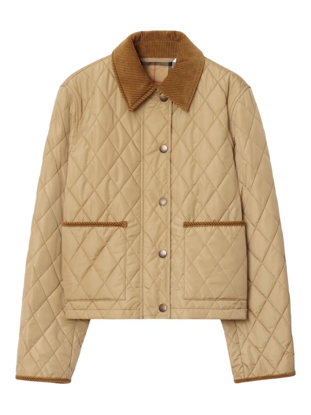 BURBERRY Cropped Quilted Nylon Jacket