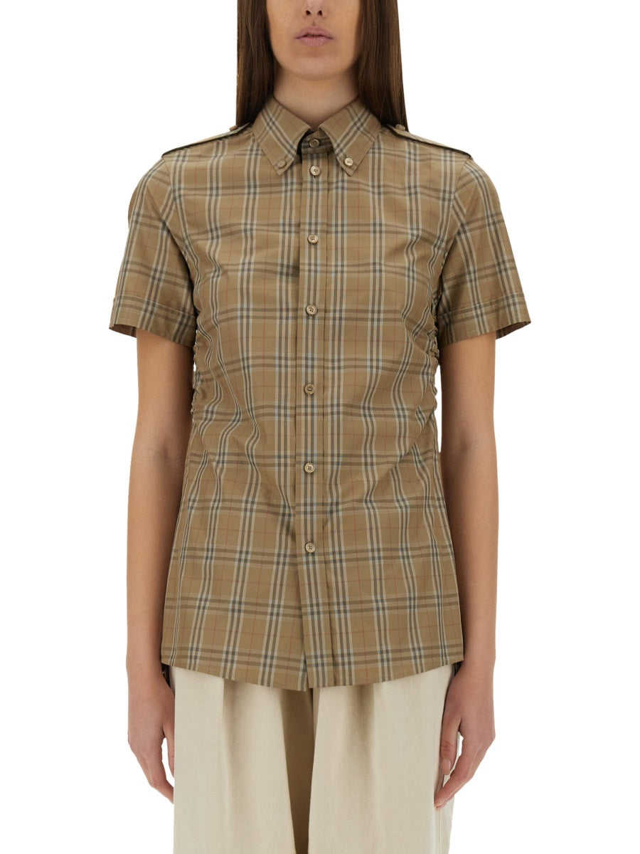 BURBERRY Cotton Check Shirt - Size 6 UK