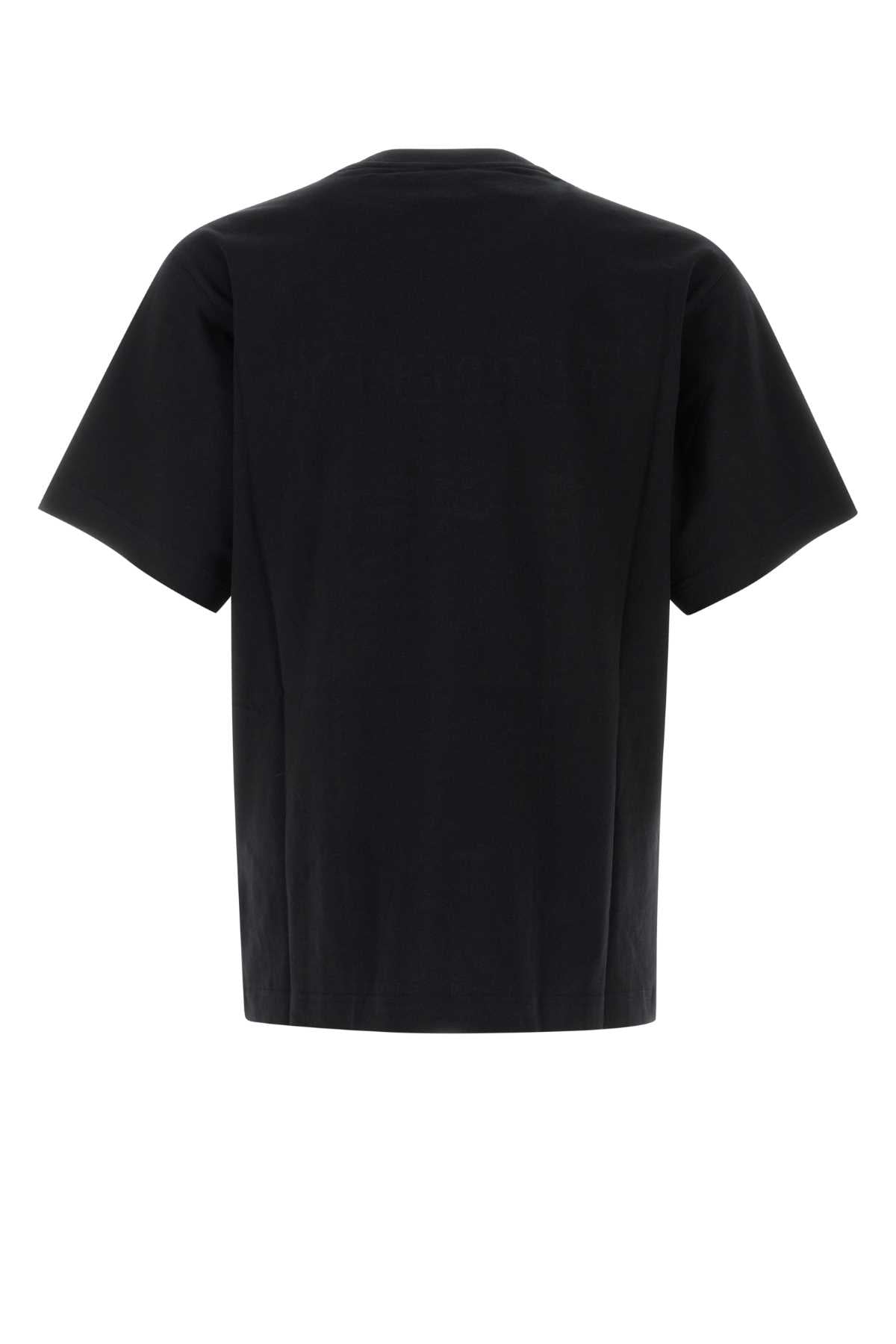 BURBERRY Cotton Crew Neck T-Shirt with Cross Stitch Design - Size M