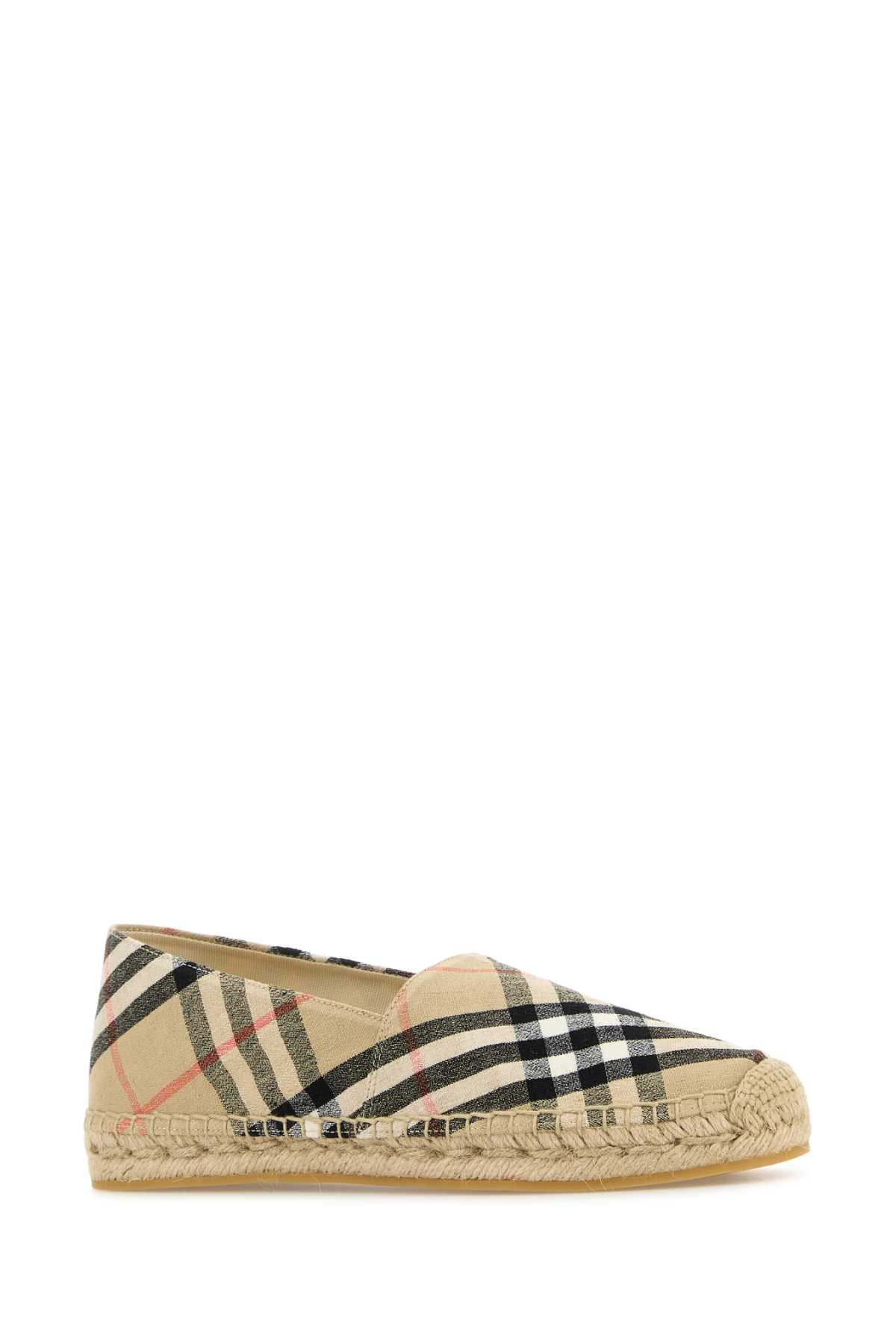 BURBERRY Espadrille Check Sandals for Women