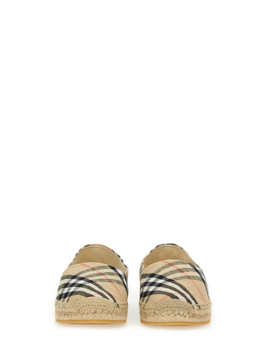 BURBERRY Espadrille Check Sandals for Women