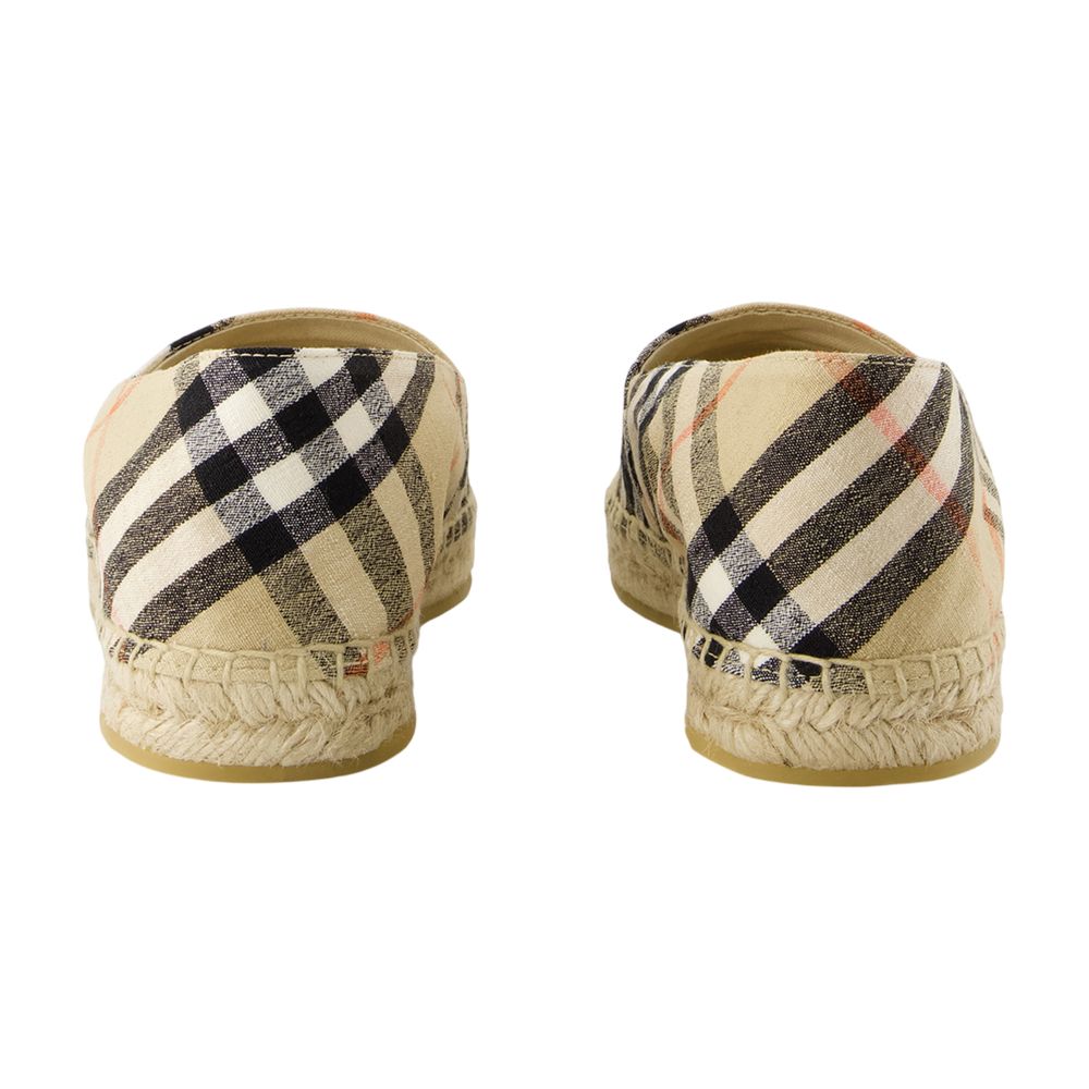 BURBERRY Embroidered Canvas Espadrilles for Women