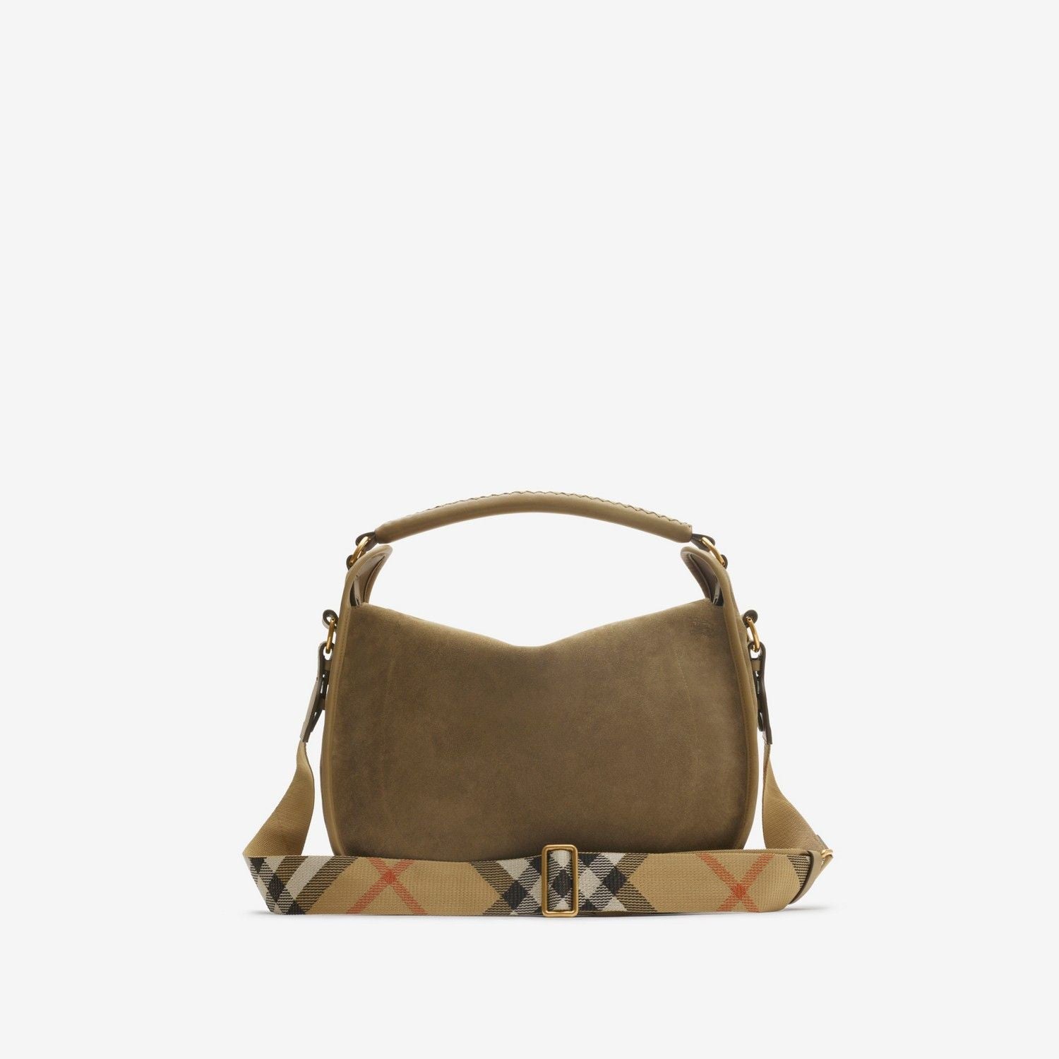 BURBERRY Mini Clip Messenger Bag in Soft Suede