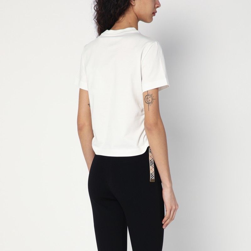 BURBERRY Women's Mini T-Shirt with Check Pattern Detail