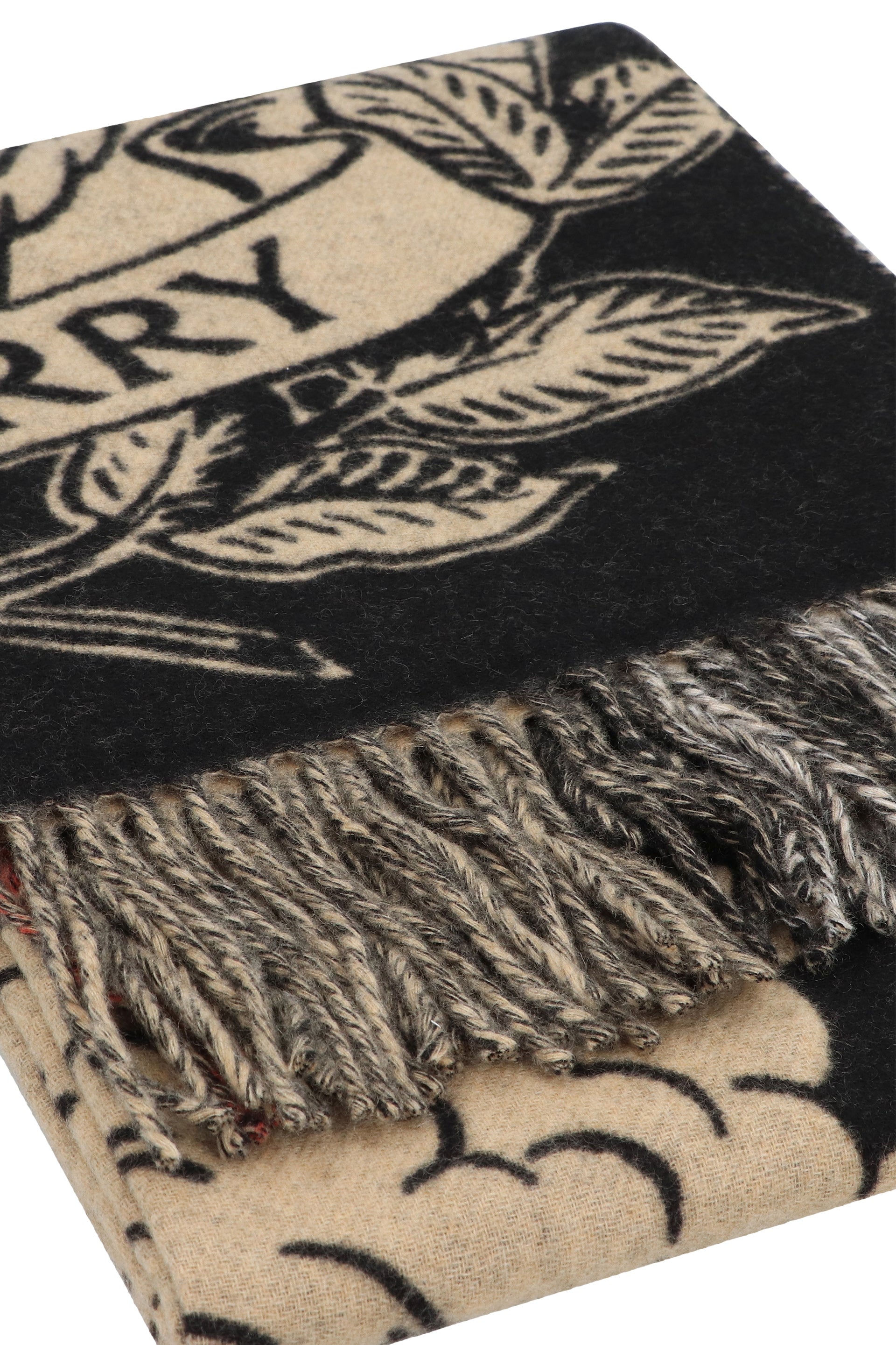 BURBERRY Cashmere Jacquard Pattern Scarf - 210x50 cm