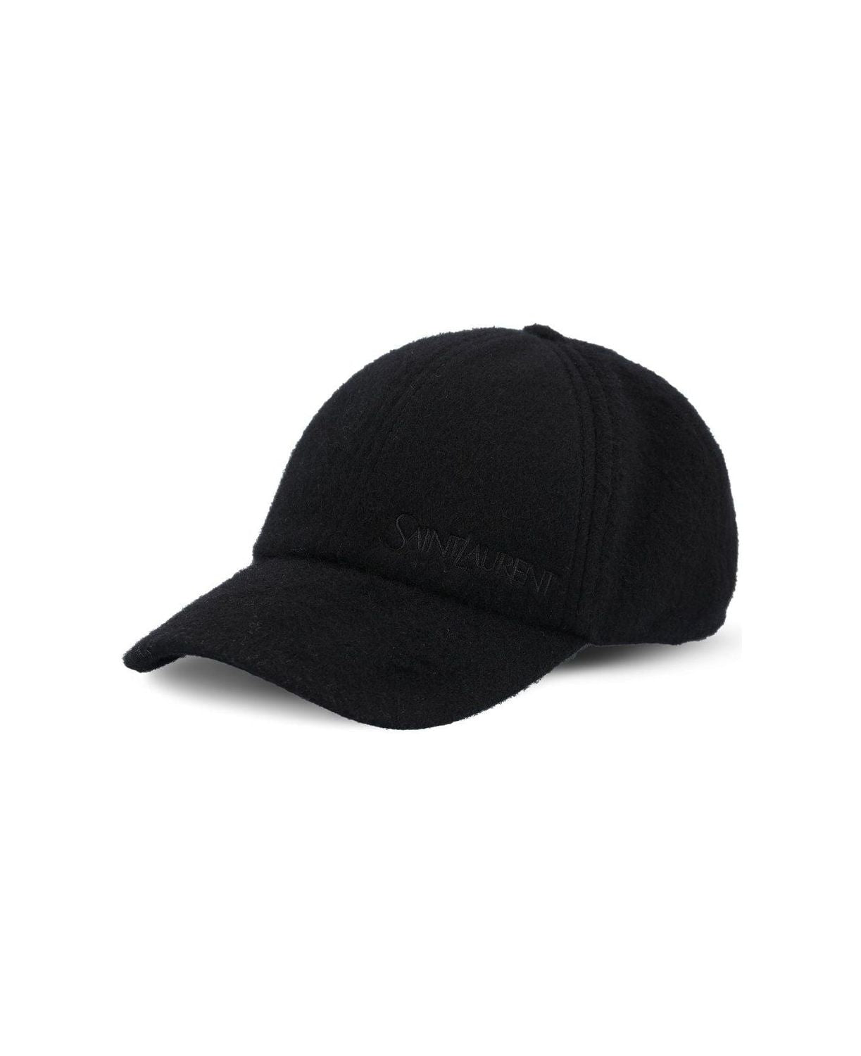 SAINT LAURENT Embroidered Wool Cap for Men