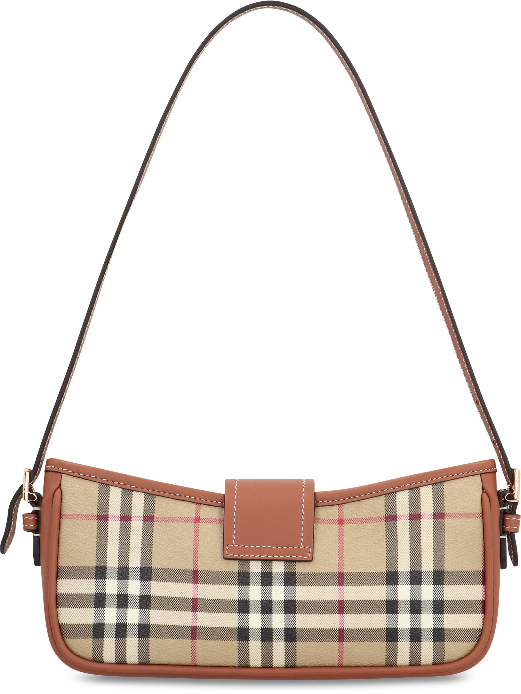 BURBERRY Check Print Mini Shoulder Handbag