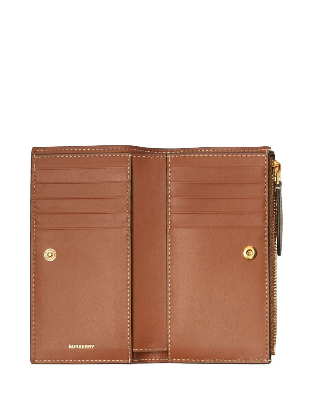 BURBERRY Medium Check Bifold Wallet with Press-Stud Closure - FW25