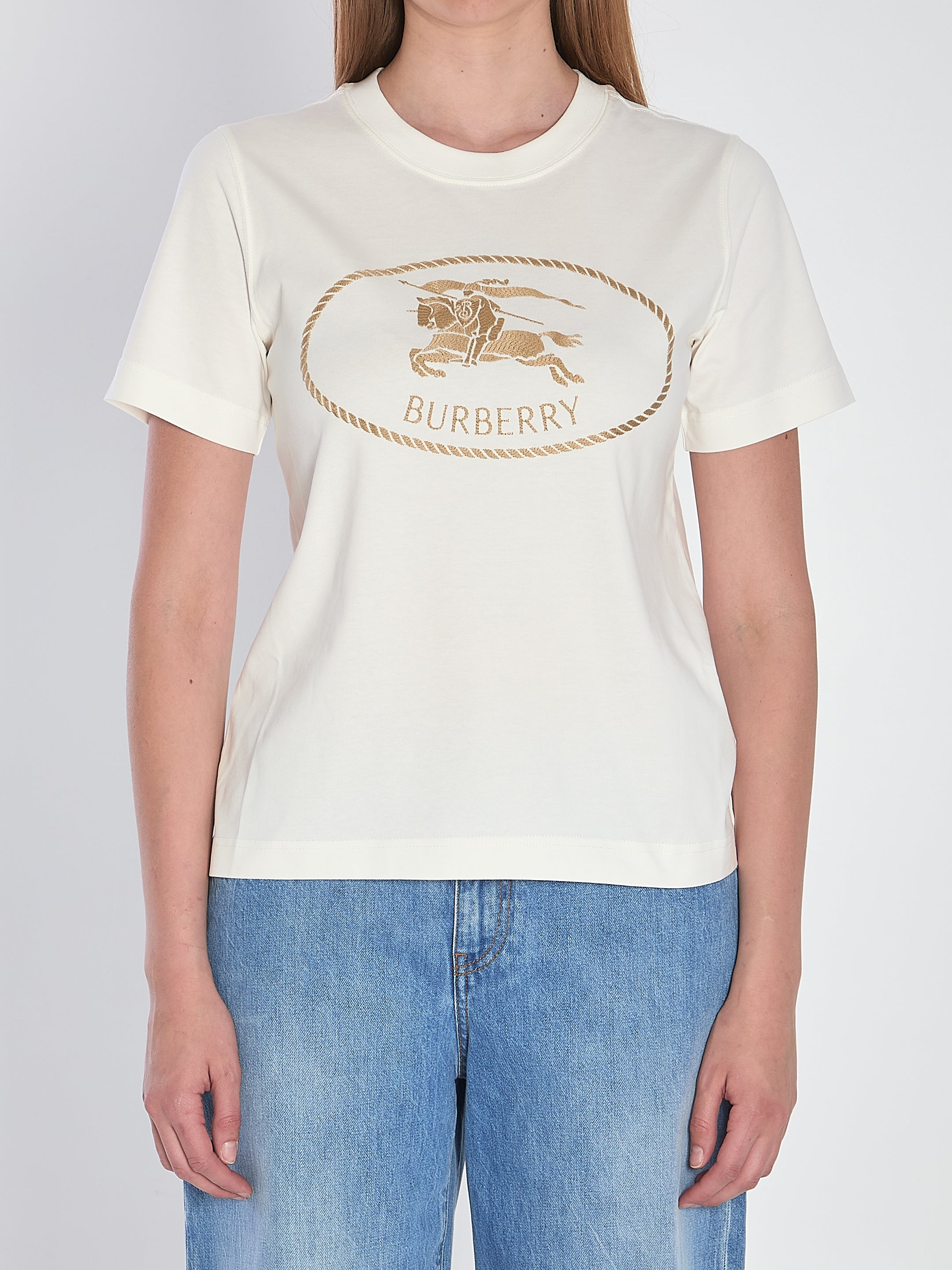 BURBERRY Knight Stamp Crew-Neck T-Shirt - Size S