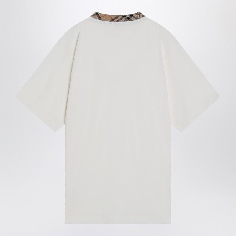 BURBERRY Men's Cotton T-Shirt with Check Finishes