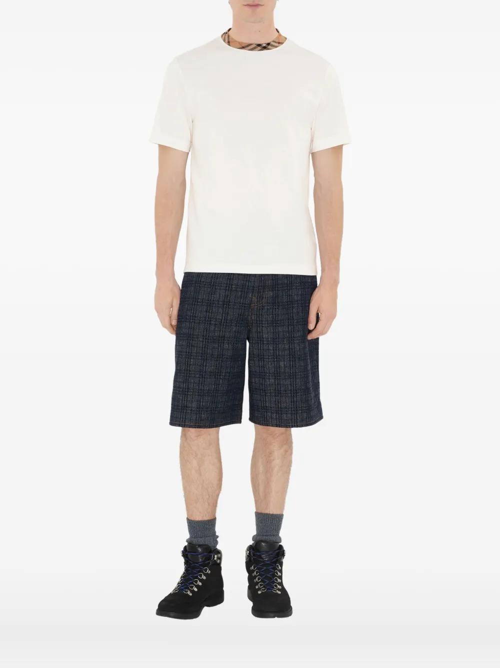 BURBERRY Check Trim T-Shirt - Size M