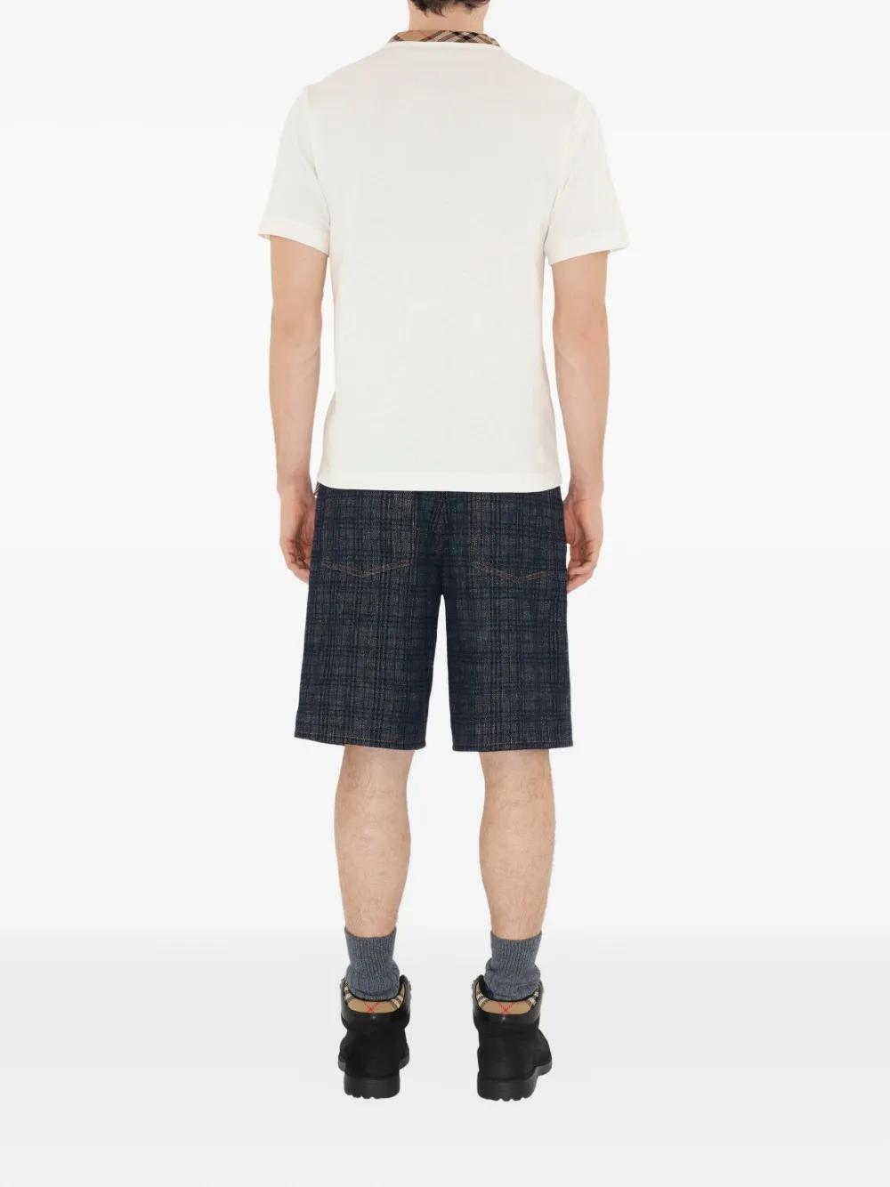 BURBERRY Check Trim T-Shirt - Size M