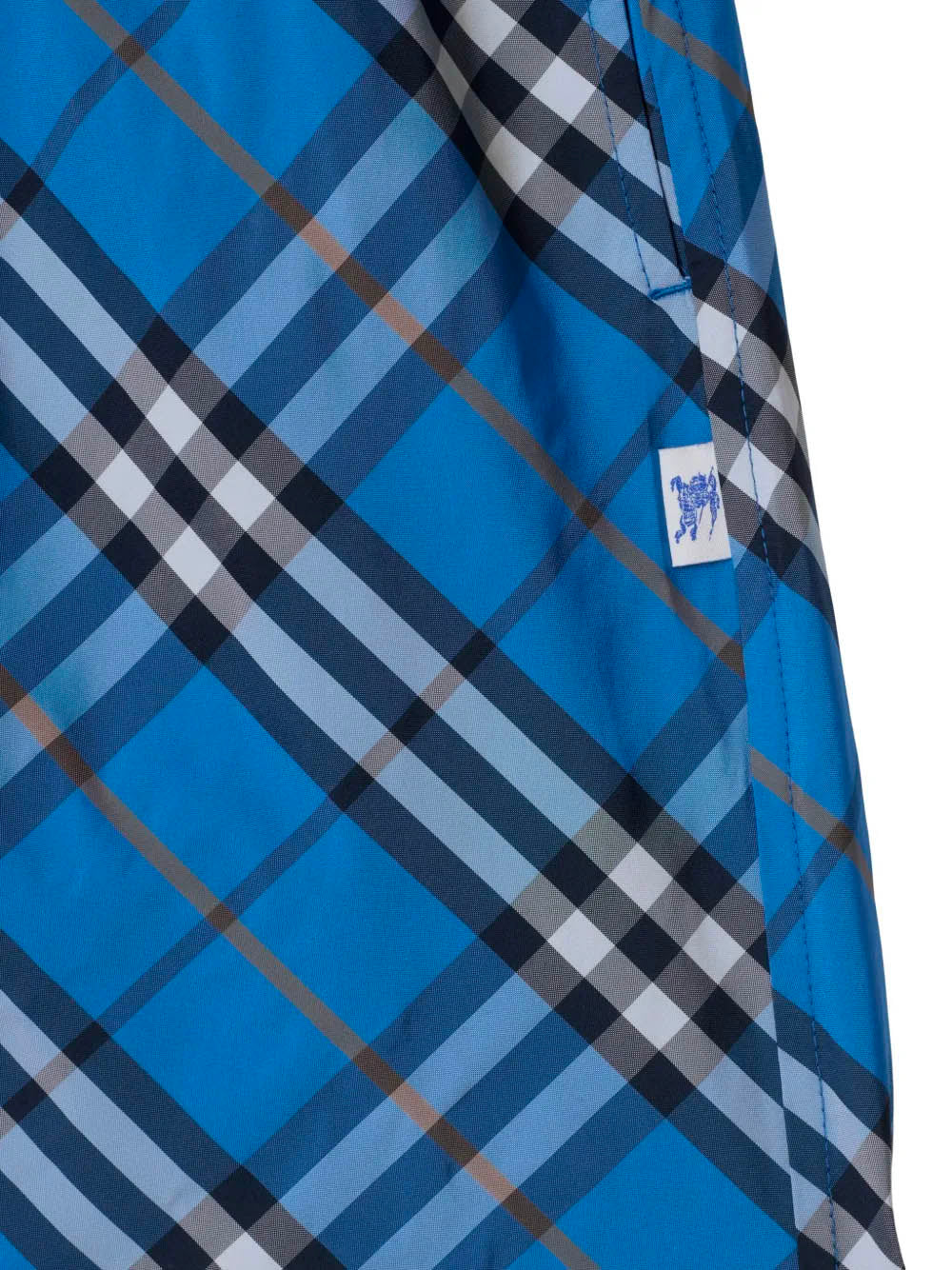 BURBERRY Check Swim Shorts with Drawcord Waist