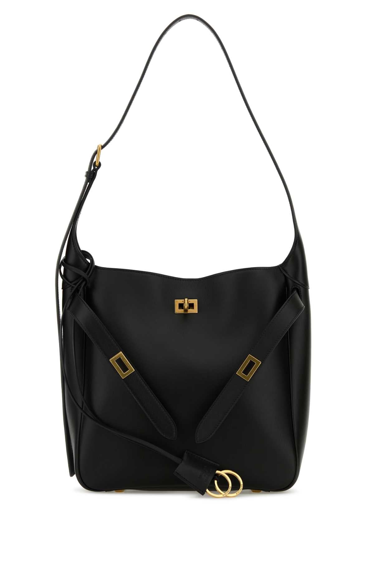 BALENCIAGA Mini Leather Hobo Shoulder Handbag