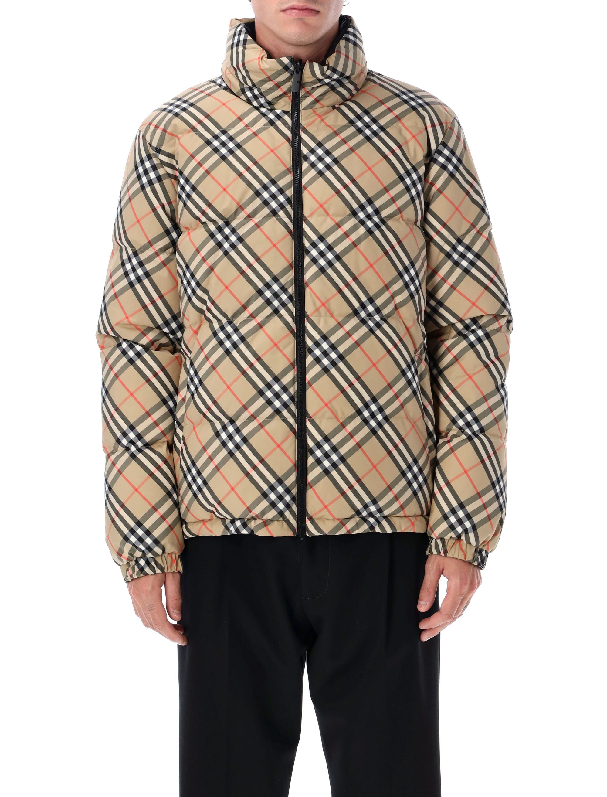 BURBERRY Reversible Check Down Jacket - Size L