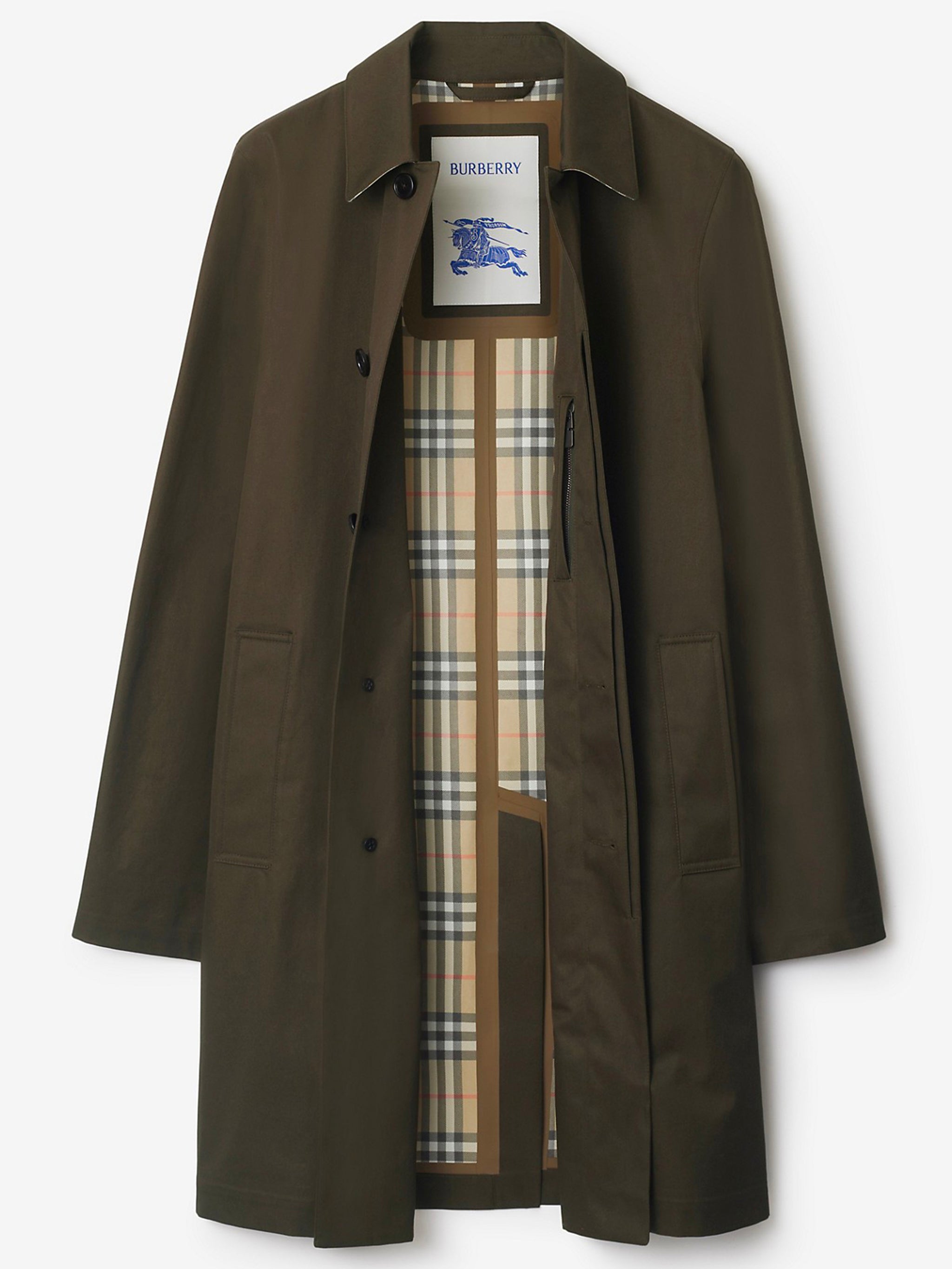 BURBERRY Single-Breasted Cotton Jacket for Men - FW25