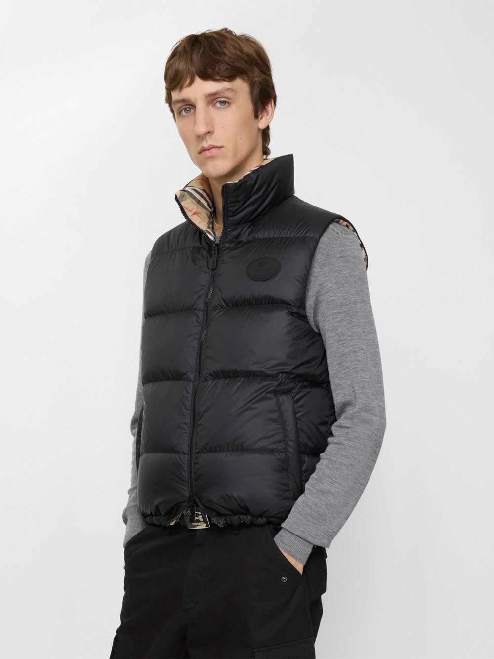 BURBERRY Reversible Check Puffer Gilet for Men