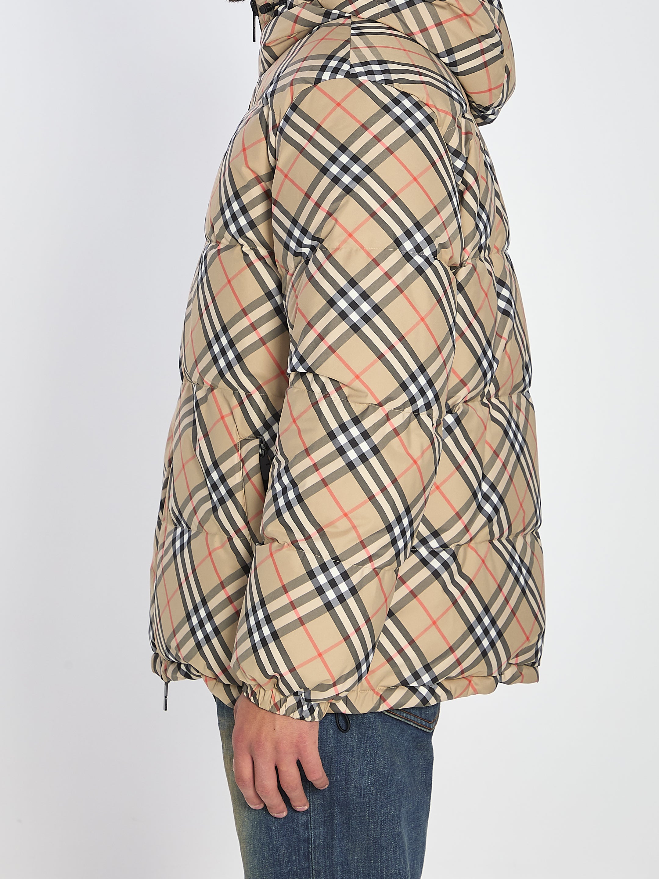BURBERRY Reversible Check Puffer Jacket - Size L