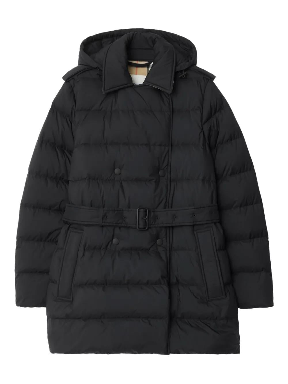 BURBERRY Hooded Belted Puffer Jacket