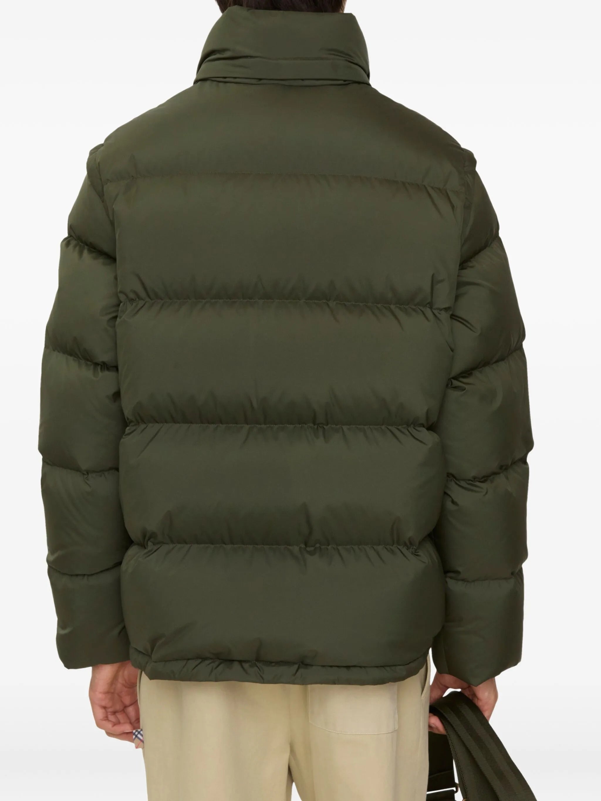 BURBERRY Men's Down Jacket with Detachable Sleeves - Size M