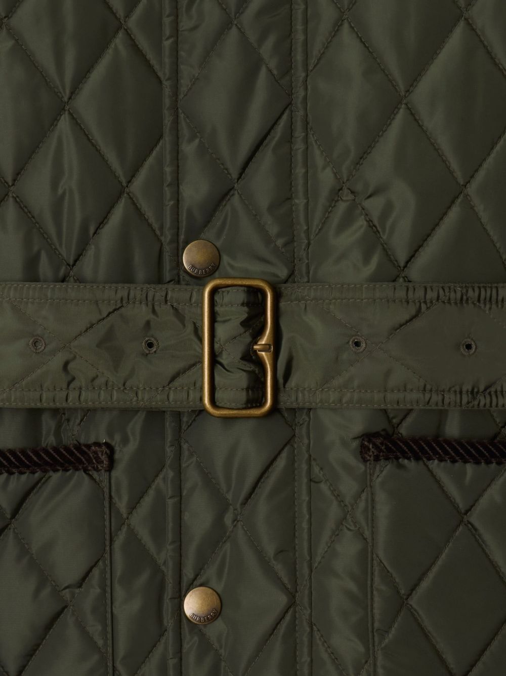 BURBERRY Quilted Nylon Jacket with Buckle Belt for Women