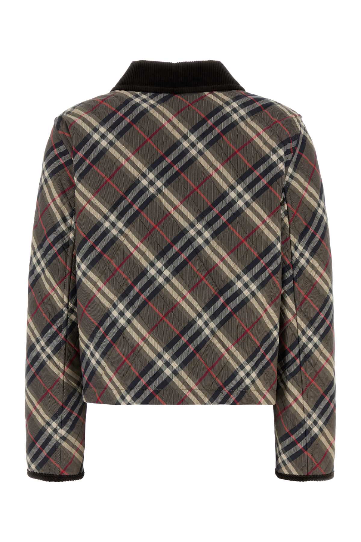 BURBERRY Cropped Check Quilted Cotton Jacket - Regular Fit